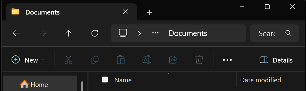 File Explorer Documents window