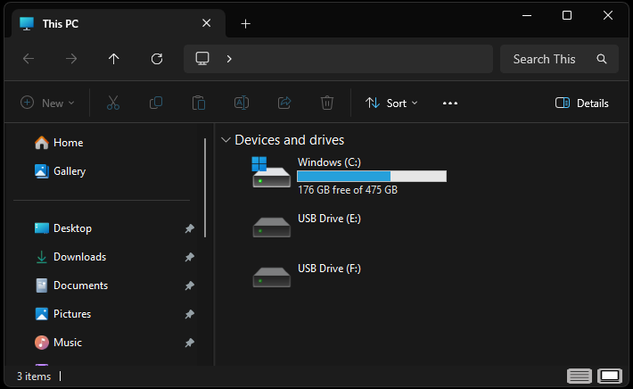Initial File Explorer window
