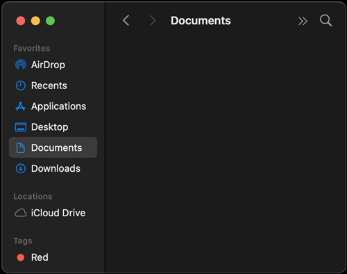 Finder Documents folder