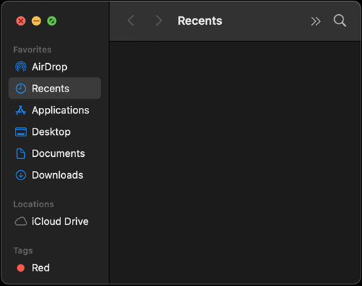 Finder Recents folder
